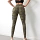 thumbnail image 3 of Gibobby Pantalones mujer Ropa de trabajo de con bolsillo para mujer, pantalones deportivos de secado rápido para correr y Yoga, color melocotón, levantamiento de cadera, traje(Camuflaje， L), 3 of 5