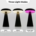 thumbnail image 3 of GRANDPATIO Solar Steel Mushroom-shaped Table Lamp with USB Port and Multi-Mode Lighting, Black, 3 of 7