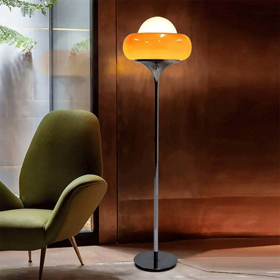 LittleGlovo Retro Bauhaus Egg Shaped Living Room Floor Lamp