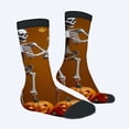 thumbnail image 2 of Four Seasons Universal Socks - 2 Pairs of Unisex Trendy Socks with Halloween Skeleton and Pumpkin Design Perfect for Fall, 2 of 5