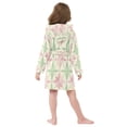 thumbnail image 7 of FORMRS Niños Bathrobe Unisex Hooded Robe Soft Plush Pajamas Sleepwear, Size 4-6T, Beige Symmetrical Stars, 7 of 7