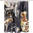 thumbnail image 3 of Aosijia 4 Pcs Marble Shower Curtain Sets Bathroom Sets with Shower Curtain and Rugs and Accessories Rug Toilet Lid Cover and Non-Slip U Shape Mat Waterproof Shower Curtain with 12 Hooks, 3 of 3