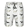 Jgfou Dachshund Dog for Men's Swim Trunks Hawaiian Bathing Mesh Lining