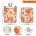 thumbnail image 5 of Yayeee 4 Pack Qtip Holder Bathroom Cotton Swab Canister with Lid Clear Dispenser Set, Red Starfish, 5 of 6