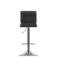 thumbnail image 4 of CorLiving Hudson Set of 2 Modern Faux Leather Square Adjustable Swivel Indoor Bar Stools with Backs, 4 of 6