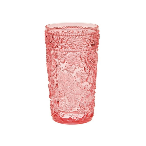 Paisley Acrylic Glasses Drinking Set of 4 Hi (17oz), Plastic Drinking Glasses, BPA Free Cocktail Glasses, Drinkware Set, Drinking Water Glasses