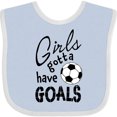 thumbnail image 3 of Inktastic Girls Gotta Have Goals Soccer Girls Baby Bib, 3 of 4
