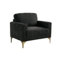 thumbnail image 3 of Studio Living Mayfield Modern Arm Chair, Black Woven Fabric, 3 of 11