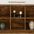 thumbnail image 6 of Ataucjin 8 Cube Storage Organizer Bookshelf,3 Tier Farmhouse Horizontal Bookcase,62 Inch Wood Storage Bookcase for Entryway, Long Low Bookshelves for Living Room, 6 of 9