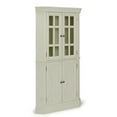 thumbnail image 2 of Bowery Hill Traditional Wood Seaside Corner China Cabinet in White, 2 of 10