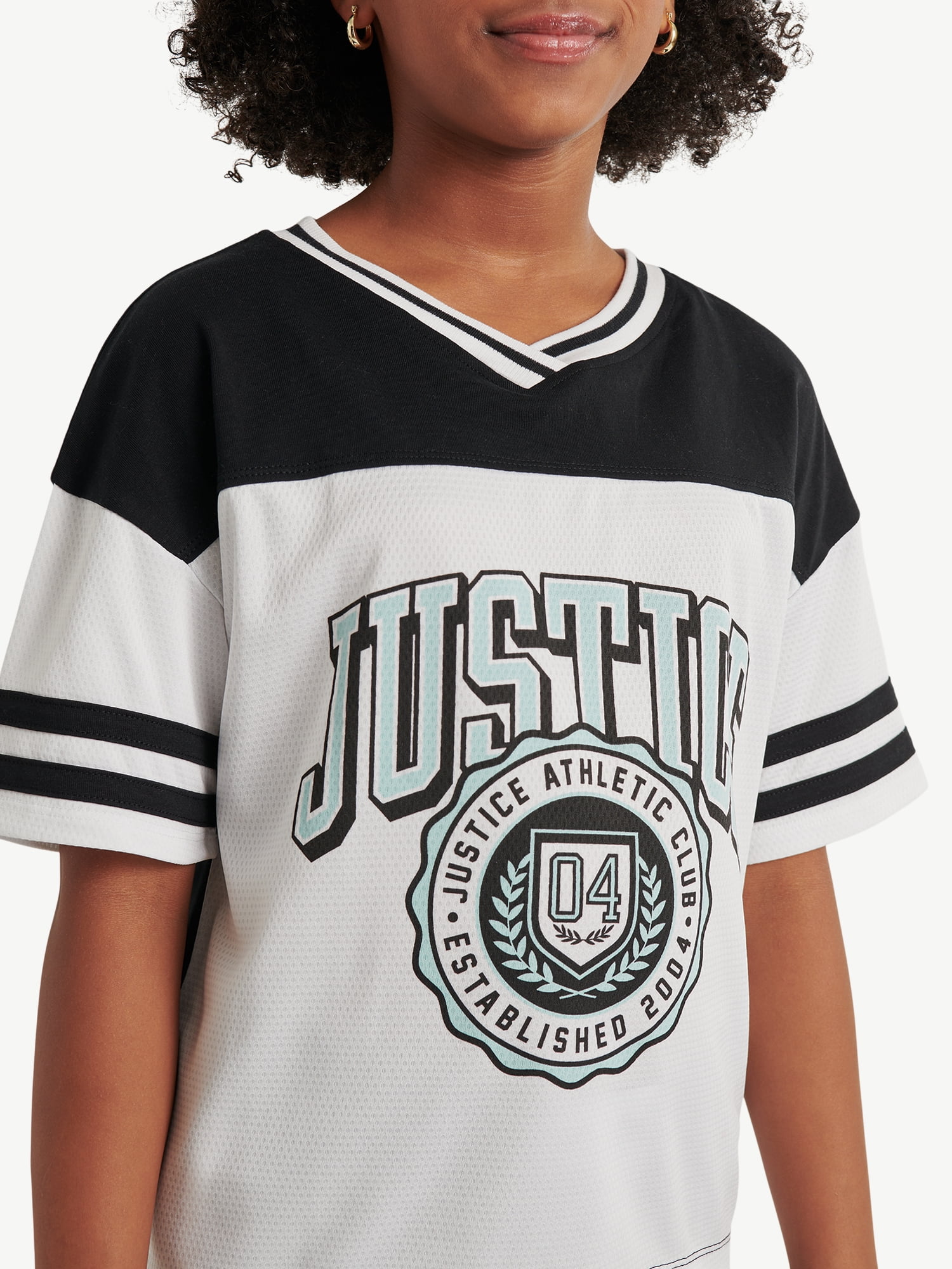 Justice Girls Colorblock Jersey Tee, Sizes XS - XLP