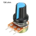 thumbnail image 2 of Uxcell 12packs 10K Variable Resistors Rotary Carbon Film Taper Potentiometer with Knobs, 2 of 5