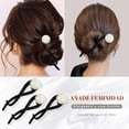 thumbnail image 3 of piezas Pinzas para Cabello, Pasr de Perlas para Mujer, Cucas Cabello Mujer Antideslizante, Pasr de Moda Retro Francés, Accesorios para el Pelo para Mujeres y Niñas (Blanco), 3 of 3