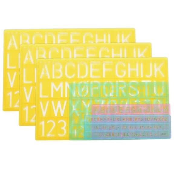 Westcott Letter Stenciling Guides, 4 Per Set, 3 Sets