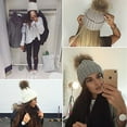 thumbnail image 5 of Deago Women Adult Child Winter Warmer Knit Wool Beanie Hat Ski Pom Pom Cap, 5 of 5