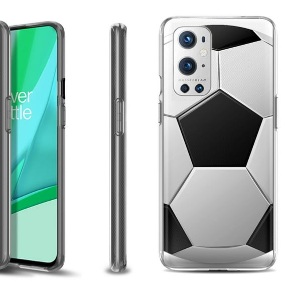 Slim-Fit Flexible TPU Gel Phone Case Compatible with OnePlus 9 PRO 5G, by OneToughShield ® - Soccer