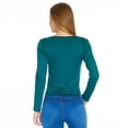 thumbnail image 4 of Blusa Mujer Manga Larga con Botones Cómoda Moda Casual Verde 550335 verde EG Incógnita 550335, 4 of 6
