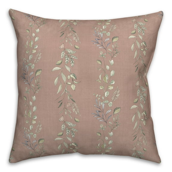 Creative Products Vines On Maroon 18 x 18 Spun Poly Pillow