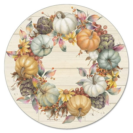 

CounterArt Pumpkin Time Tempered Glass Lazy Susan Turntable 13 Diameter Round