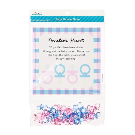 Blue and Pink Pacifier Hunt Baby Shower Game, by Way To Celebrate
