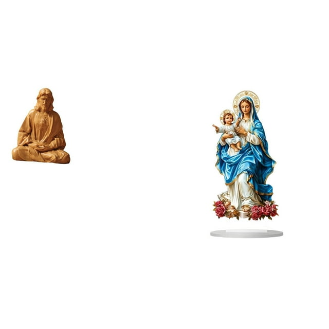 Figura Coleccionable Del Sagrado Corazón De Jesús Para Pasillo, Dormitorio, Oficina, Escritorio, Chimenea, Decoración única De Acrílico Para Escritorio, Adorno De Mesa DIY, Regalo Para El