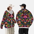 thumbnail image 4 of Vsdgher Chandails à Capuchon pour Adultes à Imprimé Mexicain avec Broderie Florale Colorée, Maillot Dermoprotecteur pour Hommes Femmes, Chandails de Pêche à Manches Longues avec Protection Solaire pour Course Athlétique Natation-Xx-Grand, 4 of 7