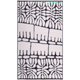 thumbnail image 5 of Fab Habitat Outdoor Rug - Waterproof, Fade Resistant, Crease-Free - Premium Recycled Plastic - Tribal, Black & White - Patio, Deck, Porch, Balcony, Laundry Room - Serowe - Black - 4 x 6 ft, 5 of 12