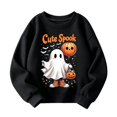 thumbnail image 2 of Gyexs Big Boys Halloween Shirts Crewneck Pullover, Oversized Casual Cute, Family Halloween, 2 of 4