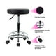 thumbnail image 3 of Silla Taburete VANLIG Negro Altura Ajustable Asiento Rotativo 360° para Consultorio, SPA y Tatuajes, 3 of 6