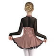 thumbnail image 2 of TiaoBug Kids Girls  Figure Ice Skating Ballet Dance Dress Rhinestones Dancewear Gymnastics Leotard Dusty Pink 10, 2 of 7