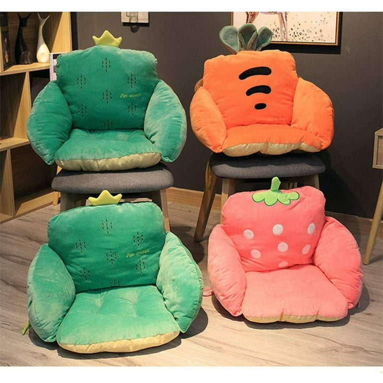  Cute Fruit Gaming Chair Cushion with Backrest Non
