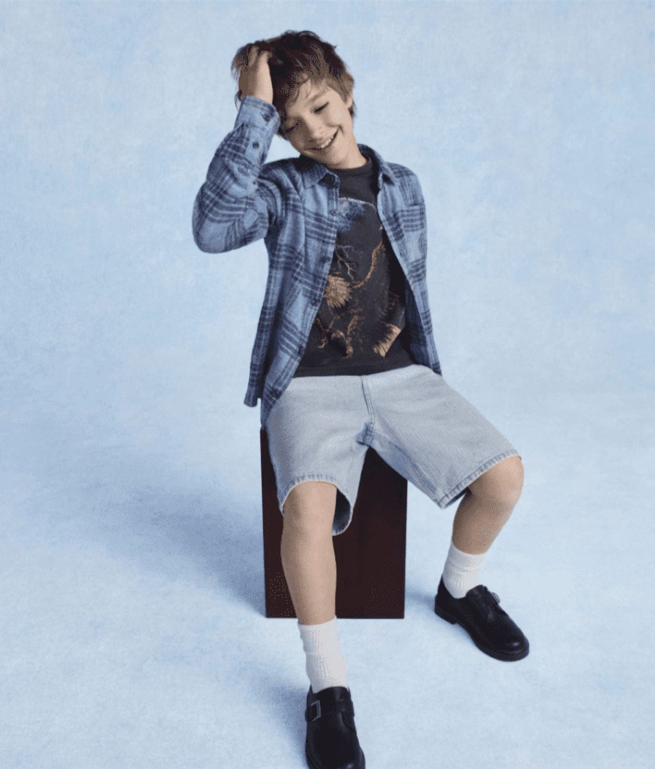 Weekend Academy Boys Garment Washed Flannel Shirt, Sizes XS-XXL