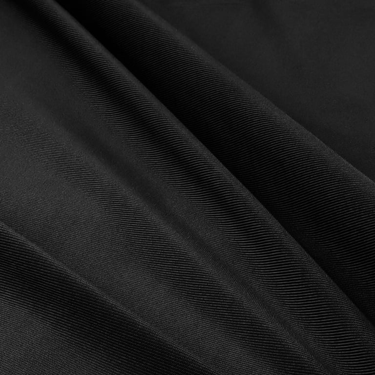 Fashion Fabrics Club Soothing Black Famous Designer Texture Printed Stretch Double Knit Fabric by The Yard (Nylon-Polyester-Spandex)