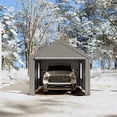thumbnail image 7 of Abba Patio 12' x 20' Storage Shelter Tent, Outdoor Carport for Motorcycle, ATV, Bike or Garden Tools, Gray, 7 of 7