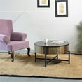 thumbnail image 6 of Pemberly Row Round Storage Coffee Table made with Mango Wood in Rustic Vintage, 6 of 6