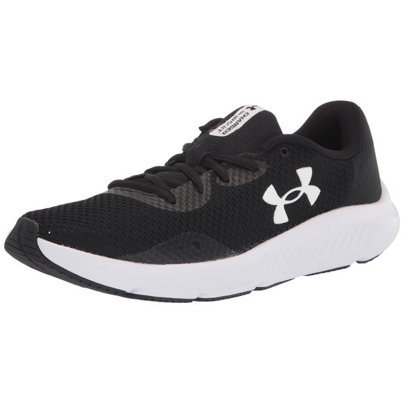 Under Armour Women's Charged Pursuit 3 Running Shoe, Black (001)/White, 6.5