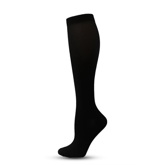 LYMAYTER S-2XL Women & Men Compression Stockings for Circulation Support Nurses Running Hiking 1 pairs