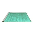 thumbnail image 2 of Ahgly Company Machine Washable Indoor Rectangle Solid Turquoise Blue Modern Area Rugs, 5' x 8', 2 of 4