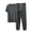 Dark Gray, variant on UVEASISHA 2 Piece Pj Sets for Men Big and Tall Short Sleeve Tee and Joggers Cozy Soft Modal Pajamas Set Breathable Summer Sleepwear Outfits Black L