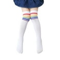 thumbnail image 2 of Herrnalise Children's Socks Cotton Colorful Stripes Student Rainbow Over The Knee High Socks Fashion All-match kids clothes, 2 of 5