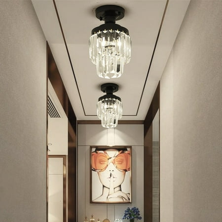 

Chandelier Crystal Ceiling Light Semi Mount Ceiling Lighting Fixture Modern Crystal Ceiling Lamp Lighting & Ceiling for Flash Deals Women Men