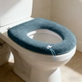 thumbnail image 4 of Heated Toilet Seat Soft Toilet Seat Cover - Thick Fleece Toilet Seat Warmer Cover - Reusable Machines Washable Easys To Install, 4 of 6