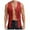 Red, variant on Men's New Style Fringed Deerskin Velvet Buttonless Mid-Length Vest Jacket