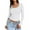 White, variant on T Shirts for Women Y2K Slim Long Sleeve Crew Neck Basic Solid Tight Cropped Workout Crop Tees Womens Summer Tops Pink M