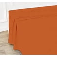 thumbnail image 3 of 100% Egyptian Cotton 800 Thread Count Pack of 2 Luxury Soft Flat Sheets Luxurious Fabric Flat Sheet Full Size (72"X 102") - Burnt Orange Solid, 3 of 8