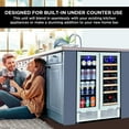 thumbnail image 4 of Koolatron Elite Series Dual Zone Built-In Wine Cooler Beverage Fridge, 4 of 9