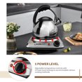 thumbnail image 2 of Countertop Infrared Single Burner, 1000W Electric Hot Plate with 5 Level Temperature Setting, 2 of 9