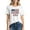 White, variant on GaThRRgYP Womens Tops Short Sleeve Dressy,Women's Independence Day Printed Short Sleeved T-shirt White S