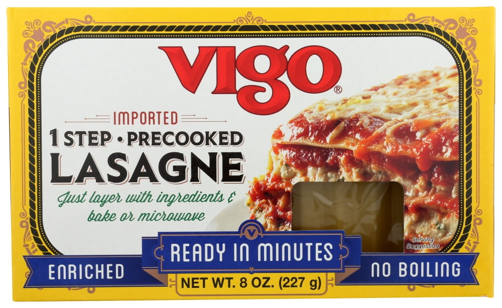 Vigo Foods Pasta Lasagne Noodles, 8 Oz