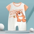 thumbnail image 2 of Hrsba Kids Winter Casual Jumpsuit Rompers, Fruit Print Short Sleeved Jumpsuit Newborn Thin Climbing Suit For 3-15M Unisex Infants Happy Short Sleeve Print Bodysuit, 2 of 3